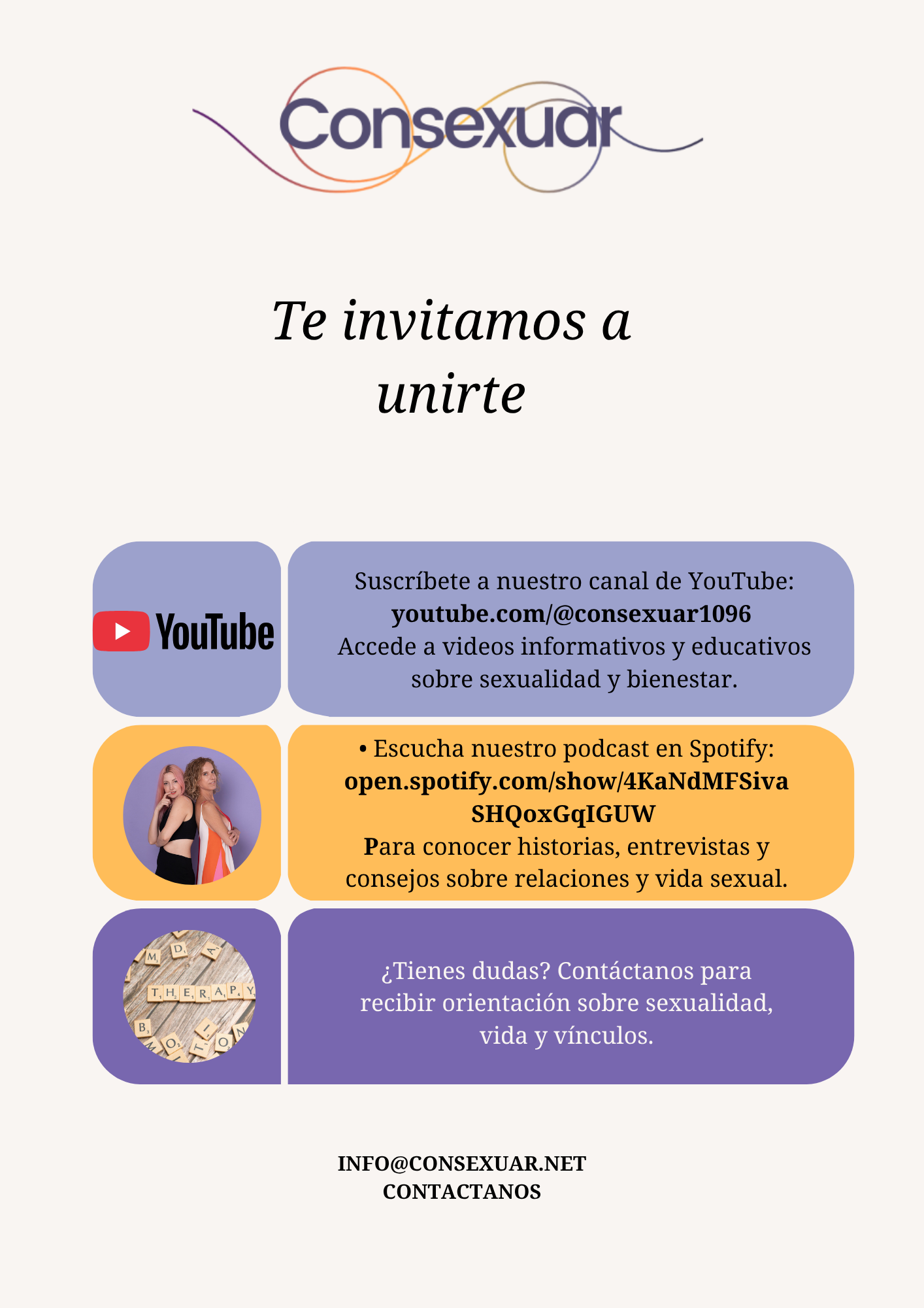 Te Invitamos a sumarte a nuestra comunidad
